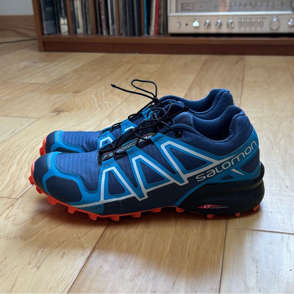 Salomon Navy Blue with Orange Accents Trail Shoes
